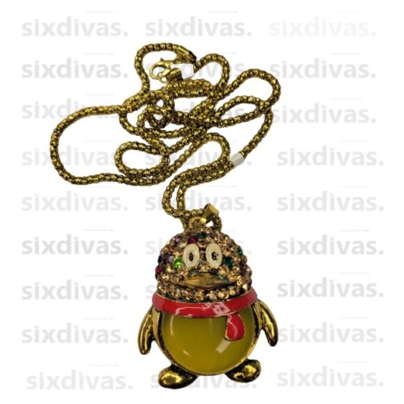 Bird Pendant Necklace, Green Bird Statement Necklace Long Sweater Necklace - Picture 4 of 11